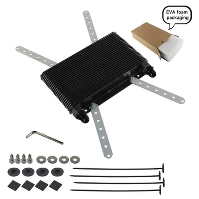 Universal 24 Row 48 Plate Transmission Oil Cooler w/AN8 Fittings For VW Caddy - Image 1 of 4