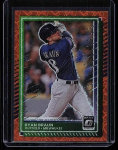 2025 Donruss #59 Ryan Braun Optic Orange Velocity - Picture 1 of 2
