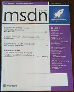 2019 NOVEMBER MSDN MAGAZINE - The Impact of Exponential Technologies - Picture 1 of 2