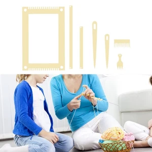 Wood Weaving Loom Kit Portable Gift Weaving Tools for Weaving Lovers Adults - Picture 1 of 7