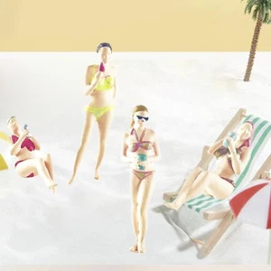 4pcs 1:64 plage filles modèles photographie de résine - Imagen 1 de 5