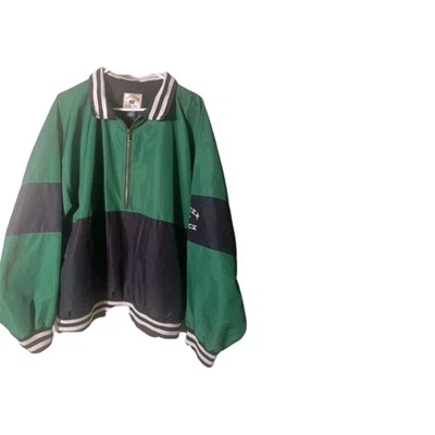 Cutter & Buck Men's XL 1/4 Zip Pullover Jacket - Green/Black With White Stripes - Image 1 of 4