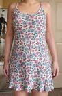 VTG Tickets Clothing Ribbed Floral Mini Dress Y2K 90s S M L