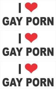 3 - I Love/Heart porno gay casque de motard autocollant iPhone HS-146 - Photo 1 sur 1