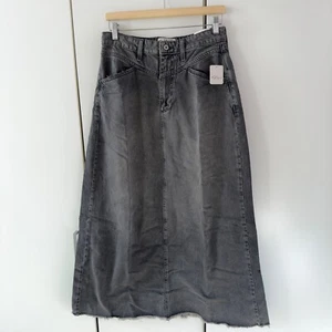 Free People Come As You Are Denim Maxi Skirt Size US 6 UK 10 - Picture 1 of 9