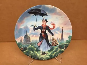 VINTAGE KNOWLES WALT DISNEY'S MARY POPPINS COLLECTOR'S CERAMIC PLATE 1989 NICE - Picture 1 of 6