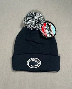 Penn State Nittany Lions NCAA Vtg Cuffed Knit Winter Beanie Sports Hat Ski Cap - Picture 1 of 6