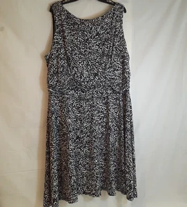 Jessica Howard Women's 22W Dress Black & White Sleeveless - Picture 1 of 8