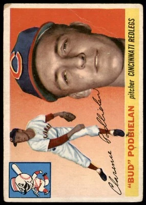 1955 TOPPS BUD PODBIELAN 153 VG BASEBALL CINCINNATI REDLEGS - Image 1 of 2