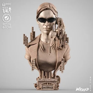 3D gedruckte Fan Art Trinity Portrait Büste von Wicked - Bild 1 von 9