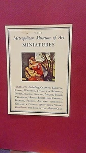 THE METROPOLITAN MUSEUM OF ART MINIATURES Album dated 1949 with Stickers - Picture 1 of 1