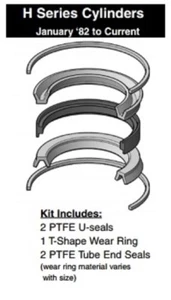 Kit tenuta pistone cilindro Miller 3-1/4" 171-KB001-325, serie H PTFE Teflon - Foto 1 di 1