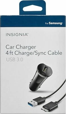 NEW Insignia Micro-USB 3.0 Car Charger Cable for WD My Passport Book Hard Drive - Image 1 of 2