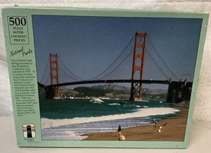 Vintage National Parks Puzzle Golden Gate Bridge 500 Pieces - Picture 1 of 3