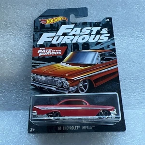 HOT WHEELS FAST AND FURIOUS '61 CHEVY IMPALA 2019 nuovo! #E1 Walmart Exclusive - Foto 1 di 7