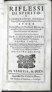 B. Fineti - Riflessi di spirito e considerationi morali - Opera completa - 1705 - Foto 1 di 7