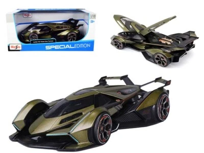  MAISTO 1:18 VERDE LAMBORGHINI V12 VISION GRAN TURISMO COCHE FUNDIDO MODELO 31454G Foto 1 de 4