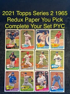 2021 Topps Series 2 1965 Redux Paper Insert You Pick Complete Your Set PYC #1-50 - Picture 1 of 51