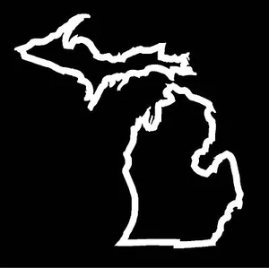 State of Michigan gestanzter Fensteraufkleber Aufkleber (obere und untere Halbinsel) - Bild 1 von 1
