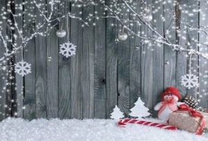 3x2m Vinyl Weihnachten Fotohintergrund Weihnachtshölzerner - Bild 1 von 6
