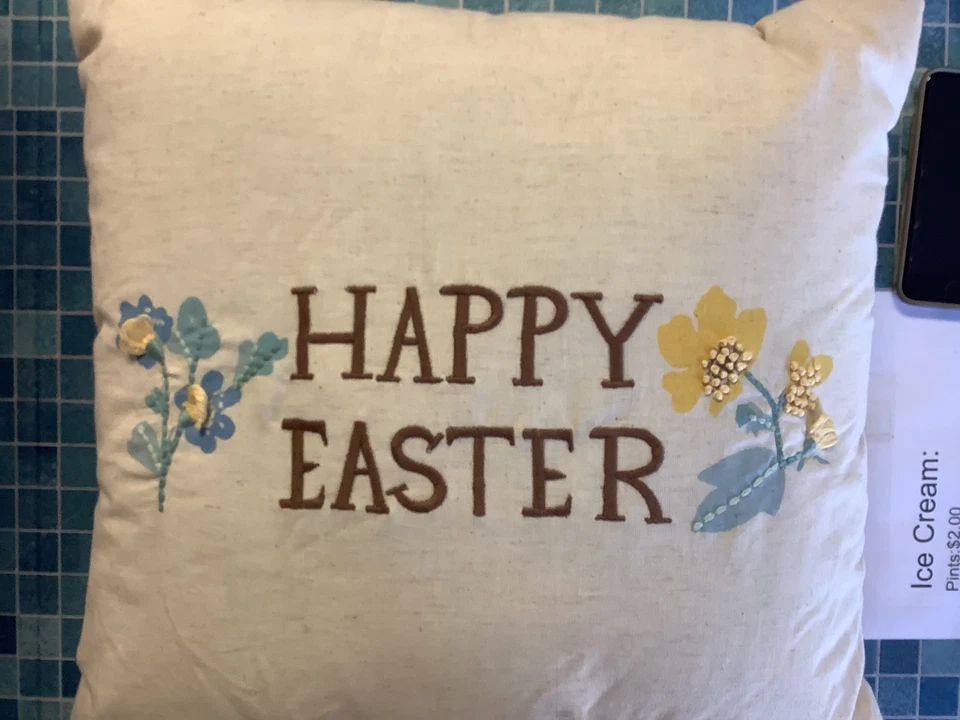 Happy Easter Throw Pillow - Image 1 of 1