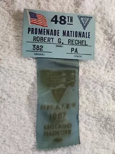 (D04) 40&8 Society 1967 Promenade Delegate Ribbon w/Attachment, NICE - Picture 1 of 2
