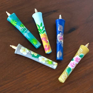 Tropical Bloom – Hibiscus & Plumeria – 5pc Candle Gift Set –Made in Japan –Decor - Picture 1 of 5