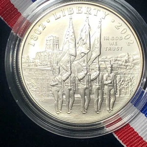 2002-W  West Point Commemorative Proof Silver Dollar - Picture 1 of 4