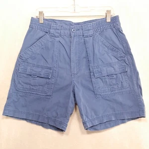 St. John's Bay Mens Front Cargo Shorts Sz.32x6/Light Blue/Outdoor/Elastic Waist - Picture 1 of 7