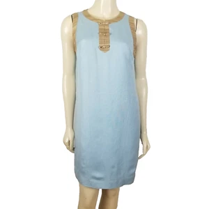 Vestido recto vintage Geary Roark sin mangas azul y marrón talla S - Imagen 1 de 12