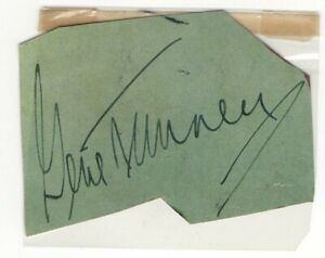 Gene Tunney Signed Autographed Cut Signature Boxing Legend JSA UU45722