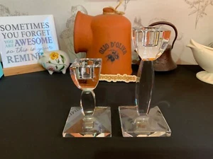 2 candelabros de cristal firmados Oleg Cassini - Imagen 1 de 8