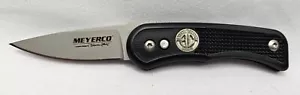 Meyerco Blackie Collins Black Single Blade Folding Pocket Knife - Picture 1 of 9