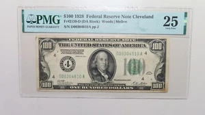 $100 1928 Federal Reserve Note PMG 25 "Cleveland" Fr# 2150-D - Picture 1 of 2