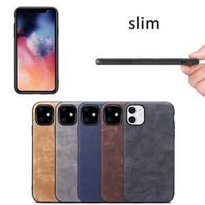 Funda trasera rígida antideslizante para iPhone 11 Pro 11 Pro Max premium de cuero - Imagen 1 de 31