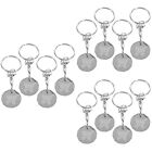  12 Pcs Shopping Trolley Tokens Hanging Token Keyrings Convenient Trolley