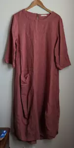 regatta rust 3/4 sleeve linen blend maxi dress Size 14 - Picture 1 of 9