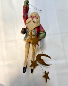 VTG House of Hatten Santa Elf Moon and Stars Dancing Santa. Enchanted Forest 9” - Picture 1 of 5