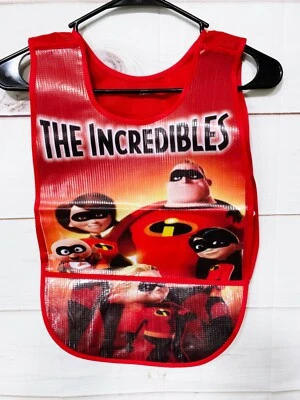 The Incredibles Kids Red Vinyl Apron Cooking Crafts Handmade Mandil - Image 1 of 4