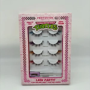 Profusion Cosmetics Teenage Mutant Ninja Turtles Lash Party 4ct & Clear Adhesive - Picture 1 of 2