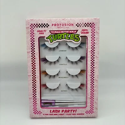 Profusion Cosmetics Teenage Mutant Ninja Turtles Lash Party 4ct & Clear Adhesive - Image 1 of 2