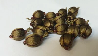 PASSMENTERIE SWELLS 16 CUENTAS BORLAS COLORES BORGOÑA MARRÓN REF 003 Foto 1 de 2