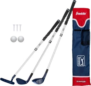 Youth Adjustable Golf Club Set with Bag & Balls - Red & Blue - Picture 1 of 10