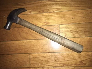 ANTIQUE 16 oz. VERY NICE ORIGINAL CLAW HAMMER Makers Mark - Picture 1 of 9
