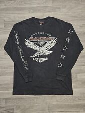 Vintage Harley Davidson Cafe Las Vegas Long Sleeve Shirt Size Large 90s Black