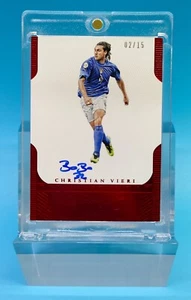 2015-16 Panini Flawless Italy Christian Vieri Ruby Pitch Perfect Auto 2/15 PP - Bild 1 von 2