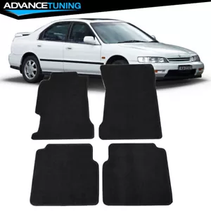 Fits 94-97 Accord 2Dr 4Dr 5Dr Black Nylon Front & Rear Floor Mats Carpets - 4PCS - Bild 1 von 4