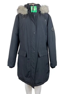 Andrew Marc Women's Black Puffer Parka Faux Fur Winter Coat Sz XL- New - Picture 1 of 13