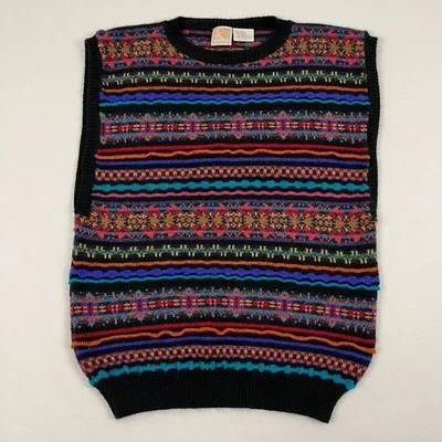 De Colección Paul Harris Suéter Chaleco Adulto Mediano Lana Isla Justa Tejido Declaración Ecléctica Foto 1 de 4