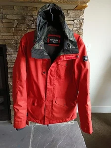 DAKINE Mens Snowboard Ski Parka Coat Outerwear Orange Camo Luxury Large EUC - Picture 1 of 24